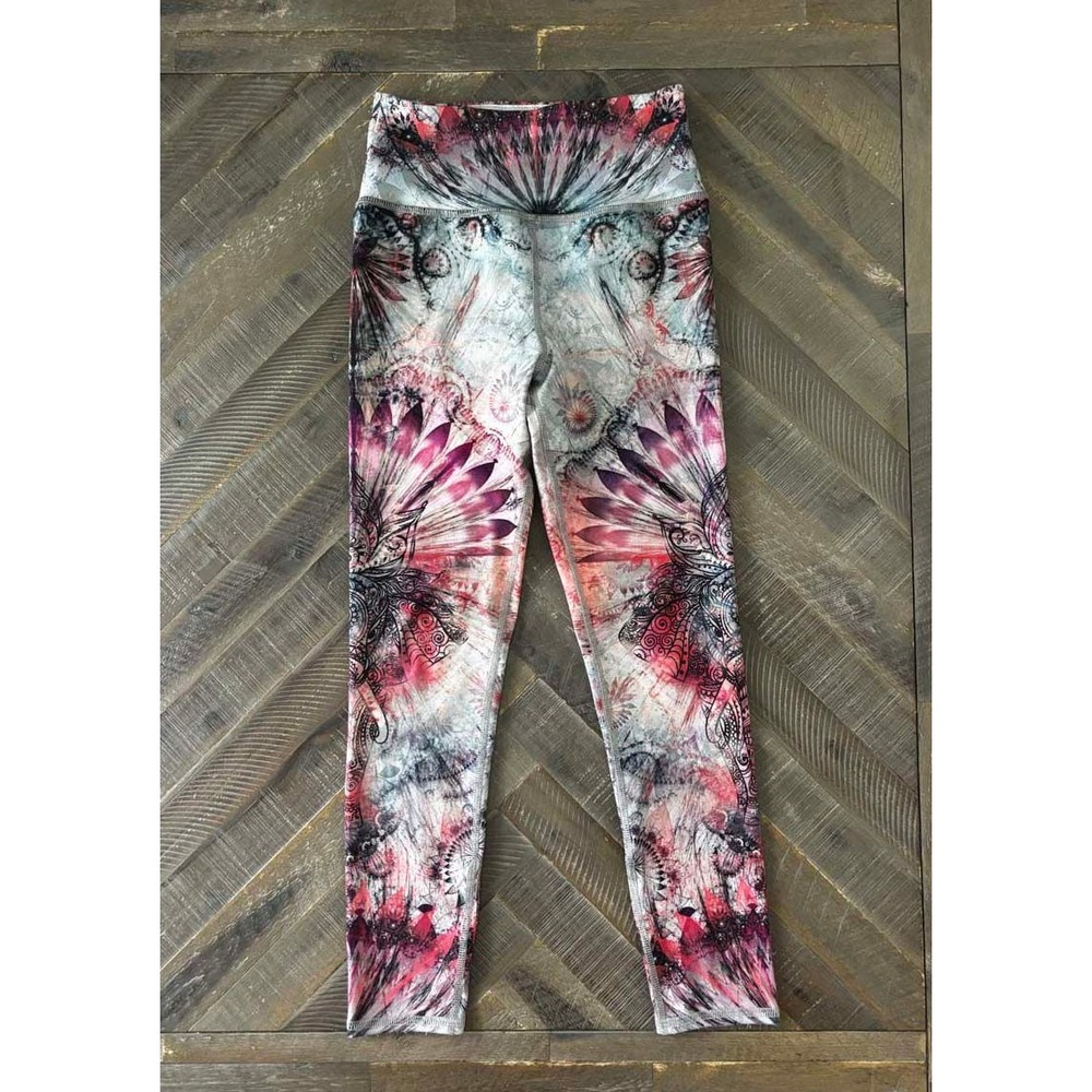 Evolution and Creation Women Mandala Elephant Print Soft Leggings Small